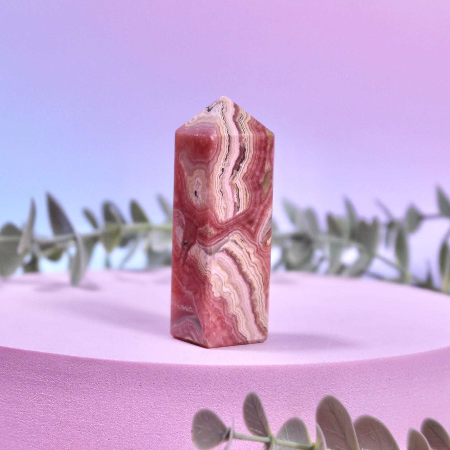 Rhodochrosite tower chipped**