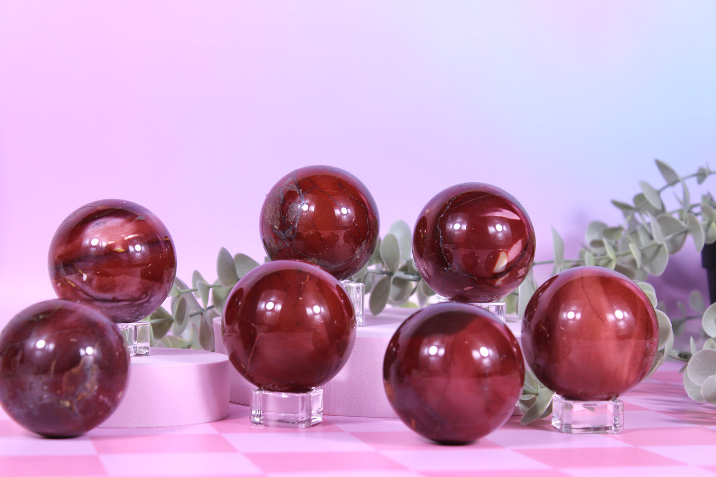 Mookaite spheres