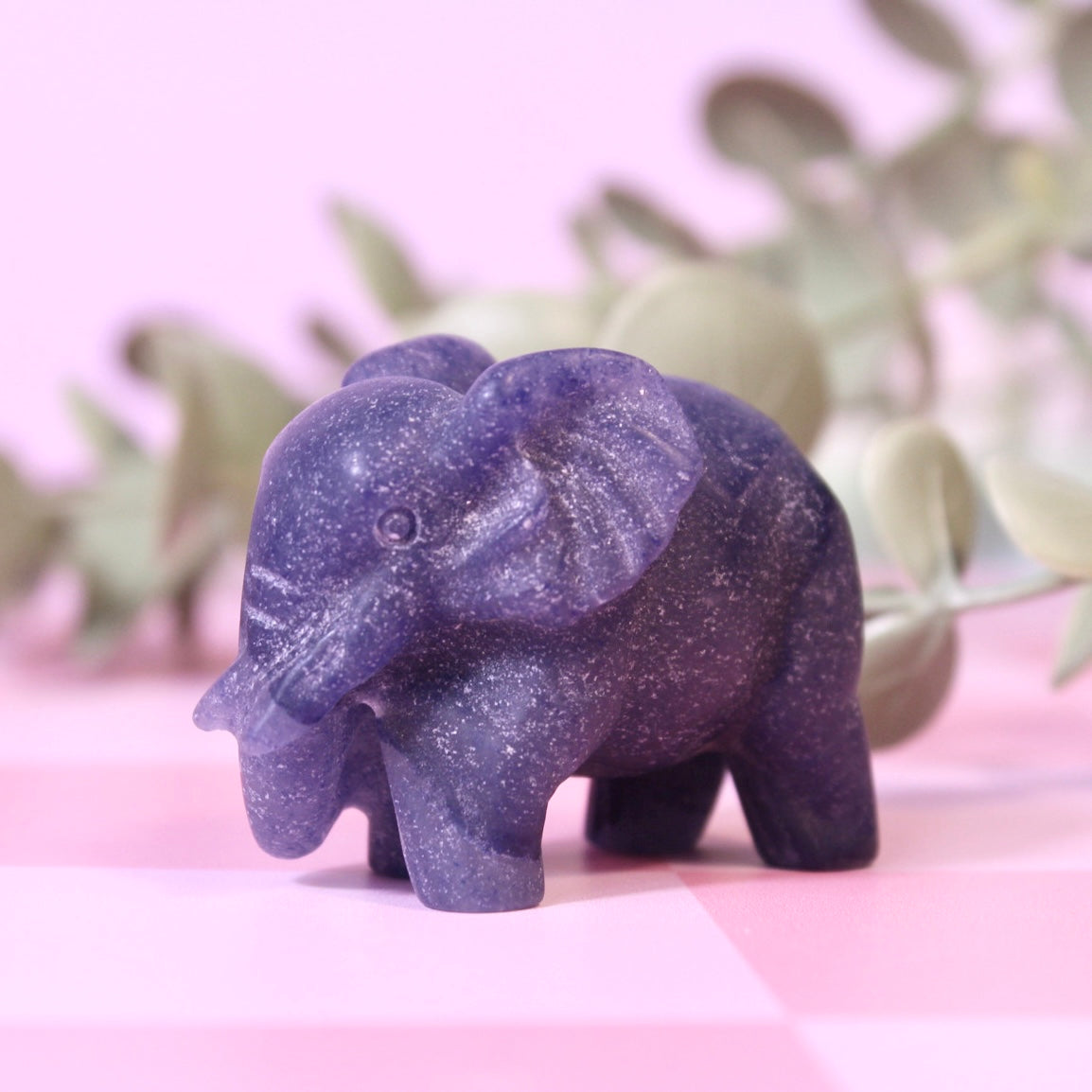 Blue aventurine elephant