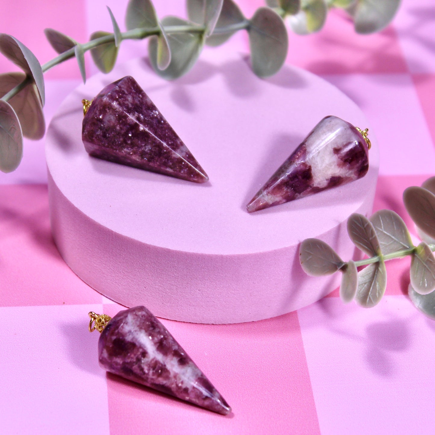 Lepidolite pendulum