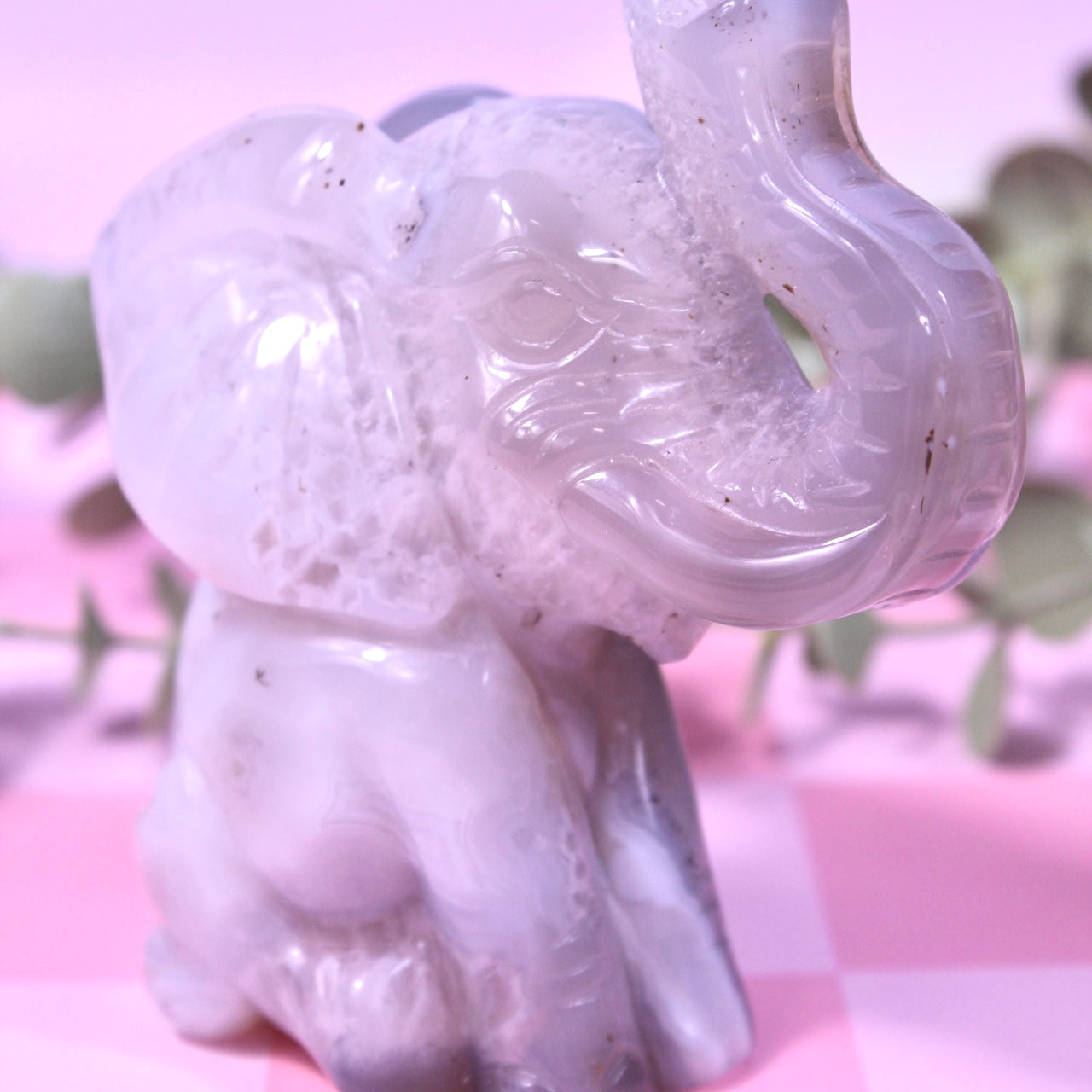 XL Druzy Agate elephant