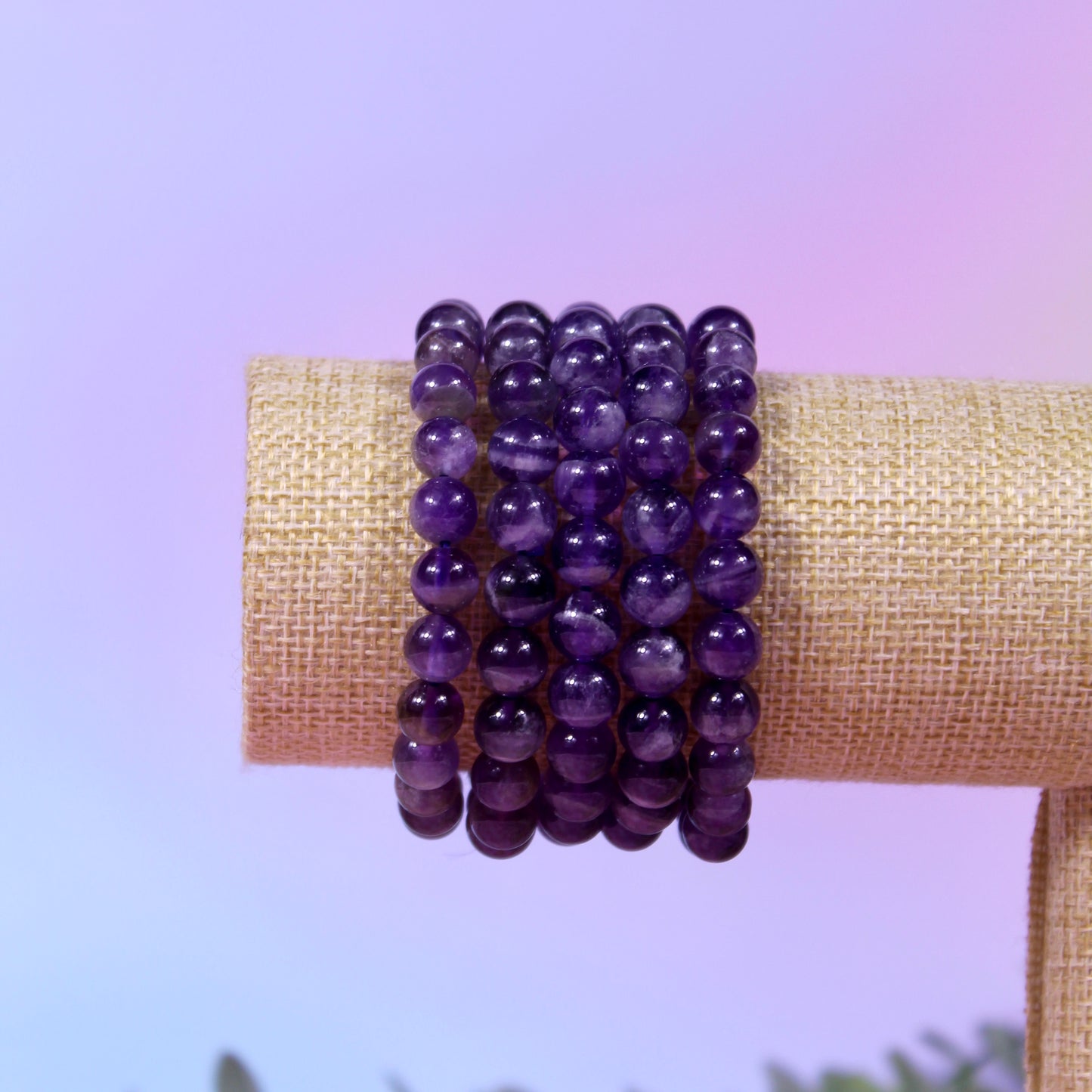Chevron amethyst bracelet