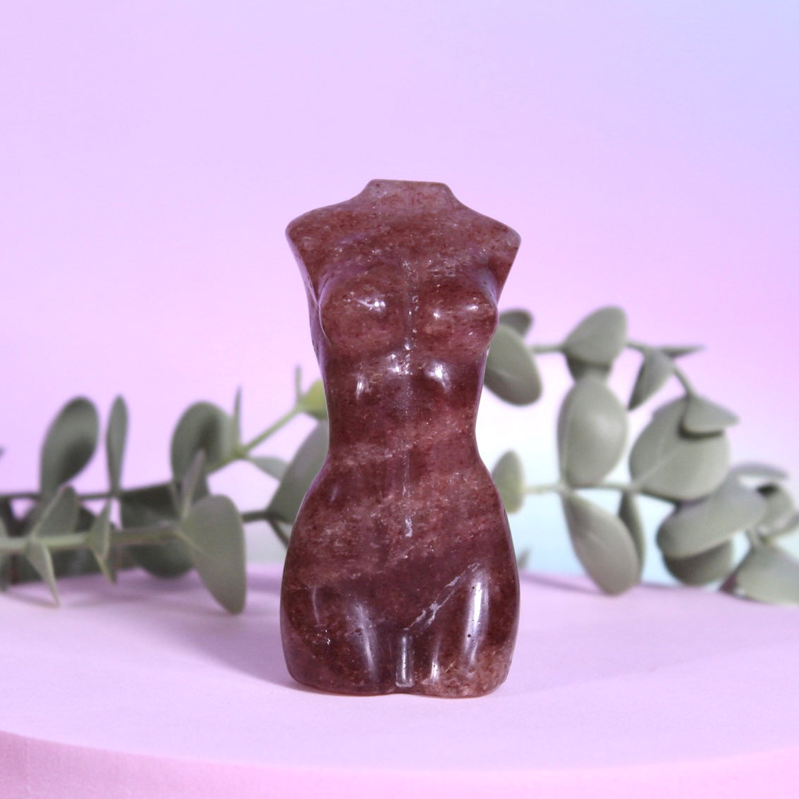 Strawberry quartz goddess body