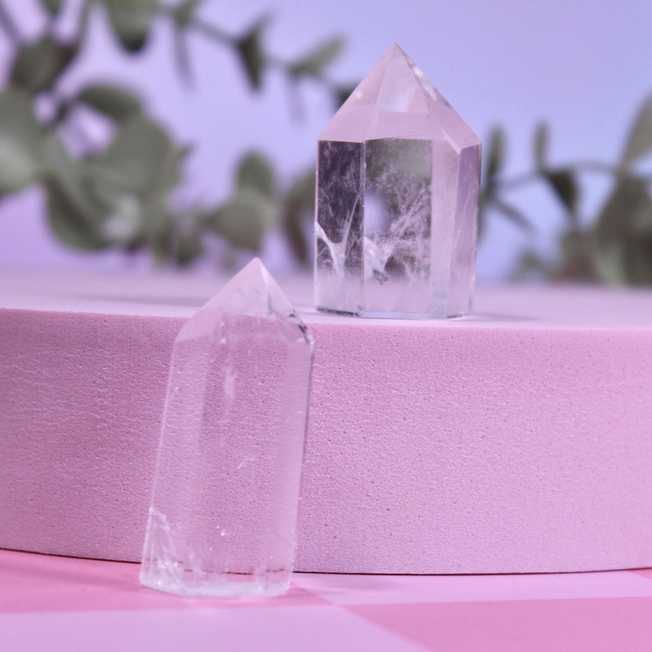Clear quartz towers