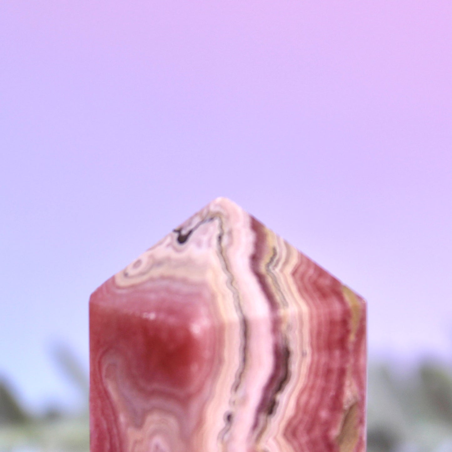 Rhodochrosite tower chipped**