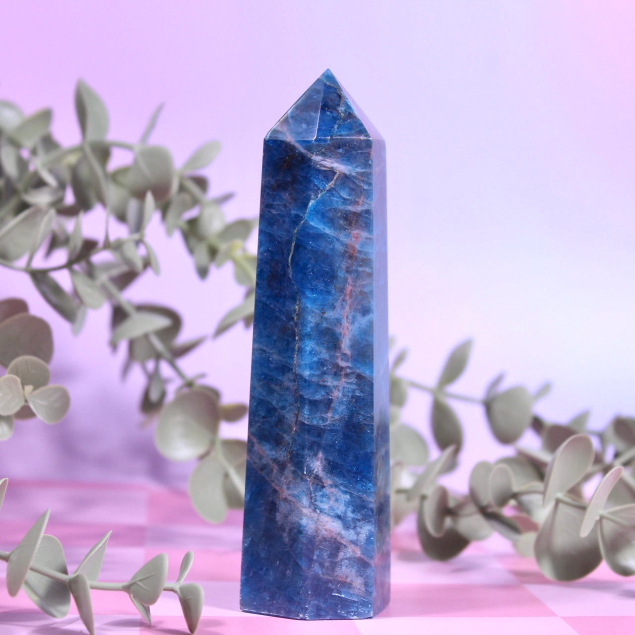 Blue apatite tower
