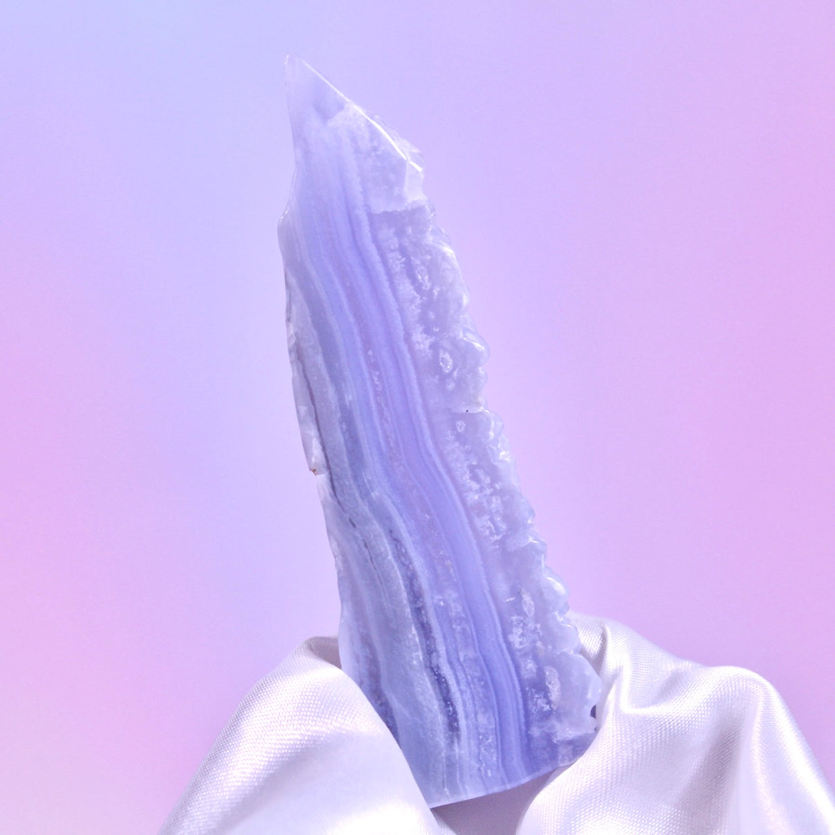 Blue lace agate slice