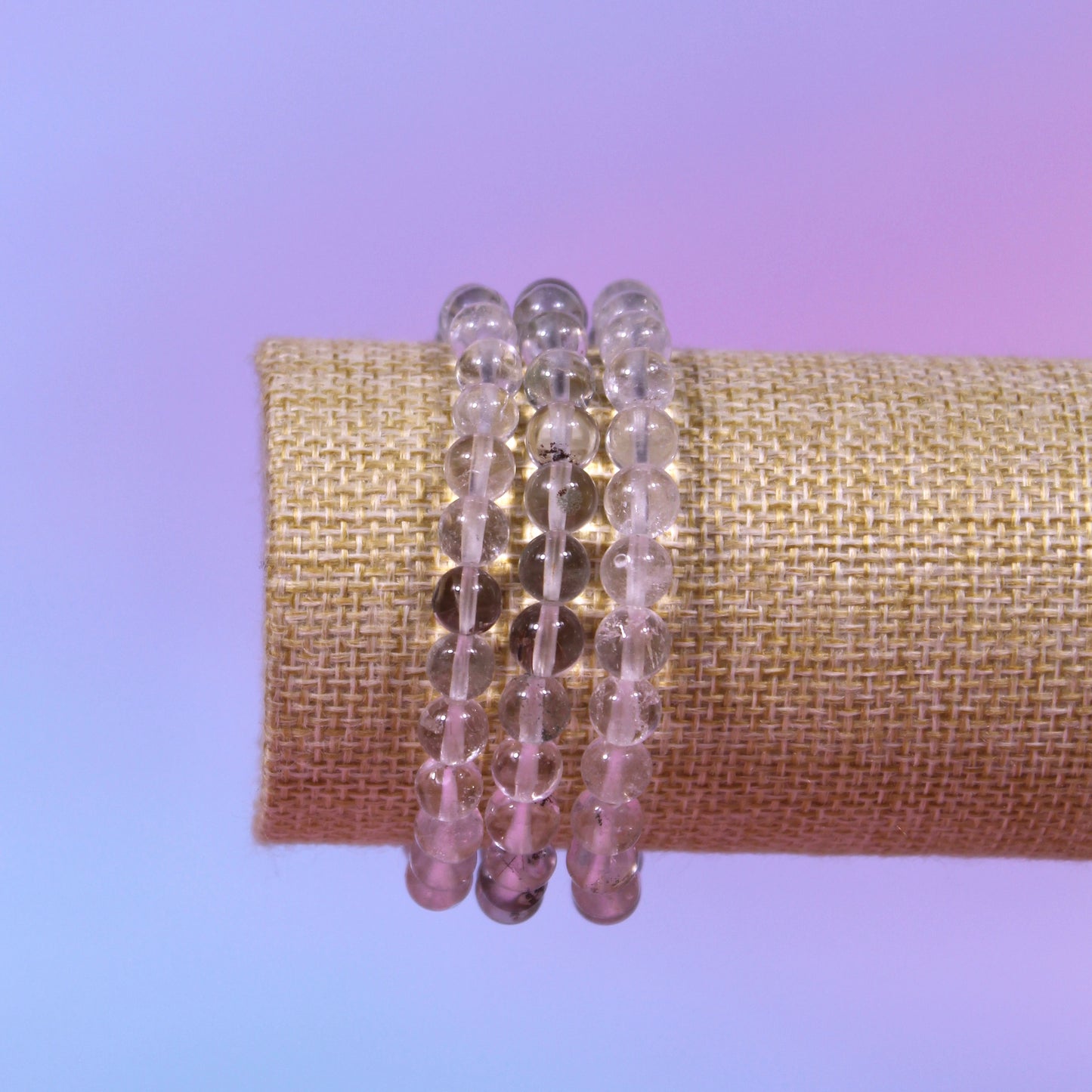 Clear quartz *with inclusions bracelet
