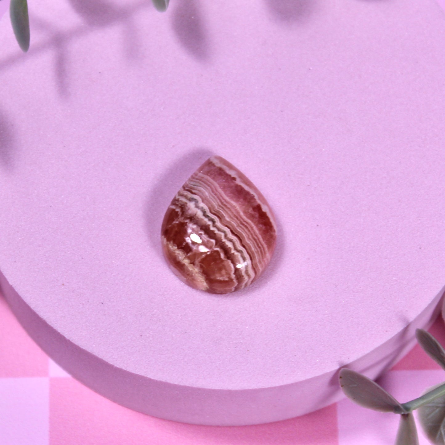 Small rhodochrosite cab