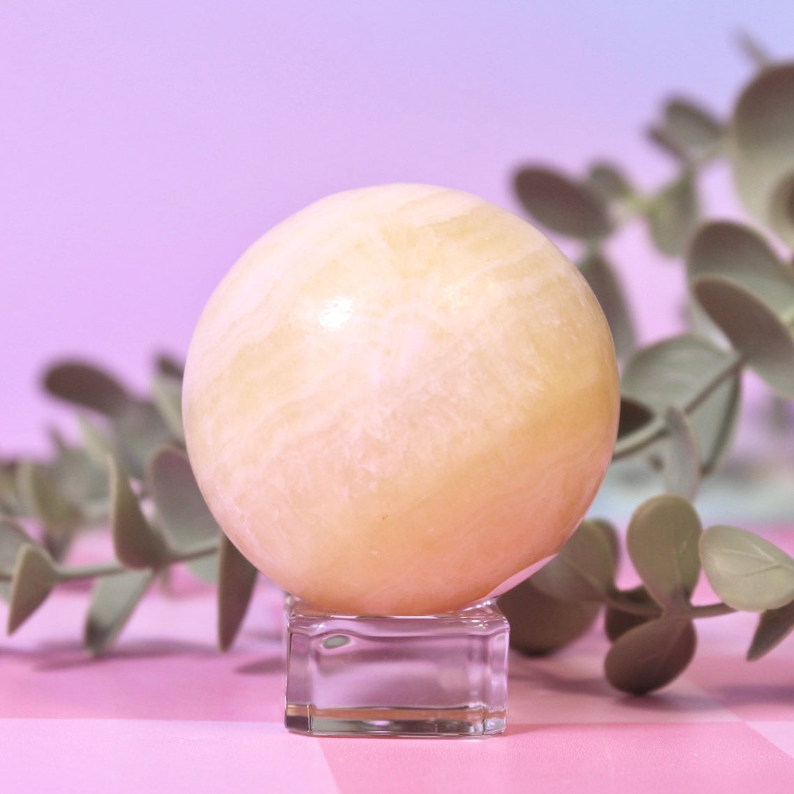Orange calcite sphere
