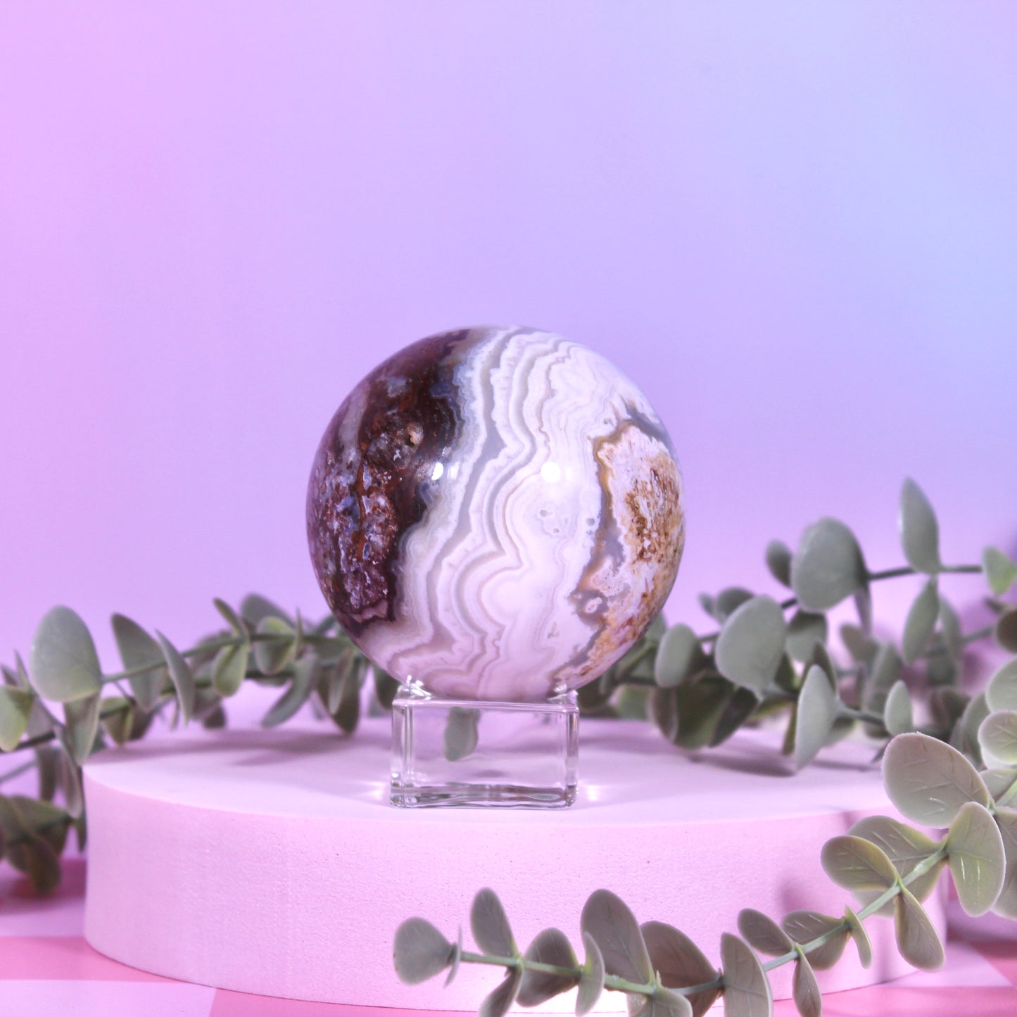 Mexican crazy lace agate spheres
