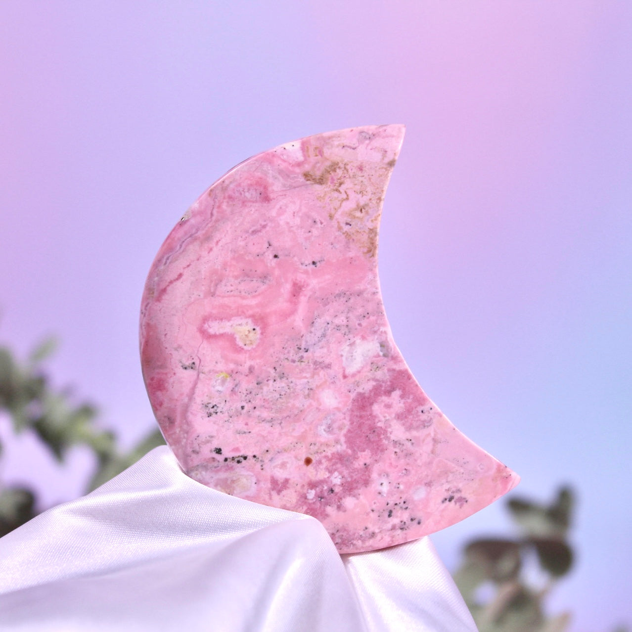 Peruvian Rhodonite moon