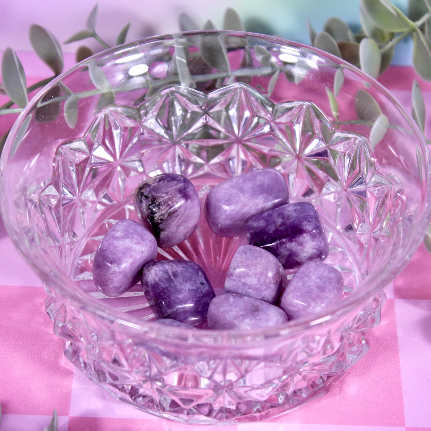 Lepidolite tumbles