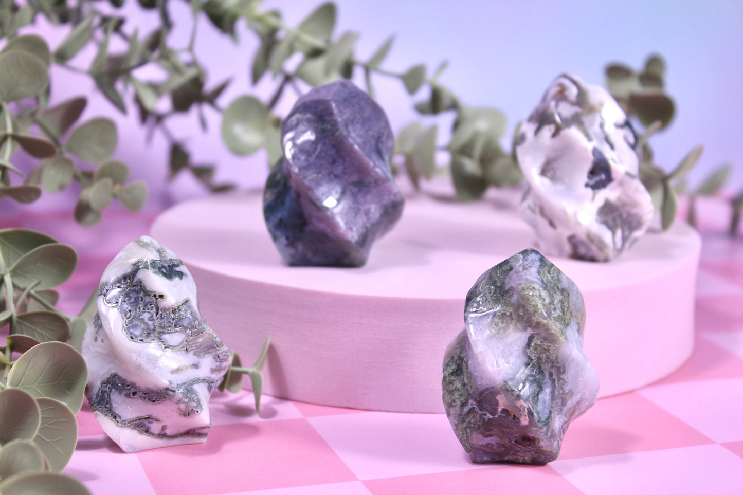 Moss agate flame