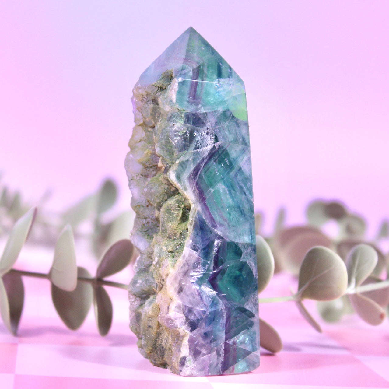 Fluorite raw edge tower