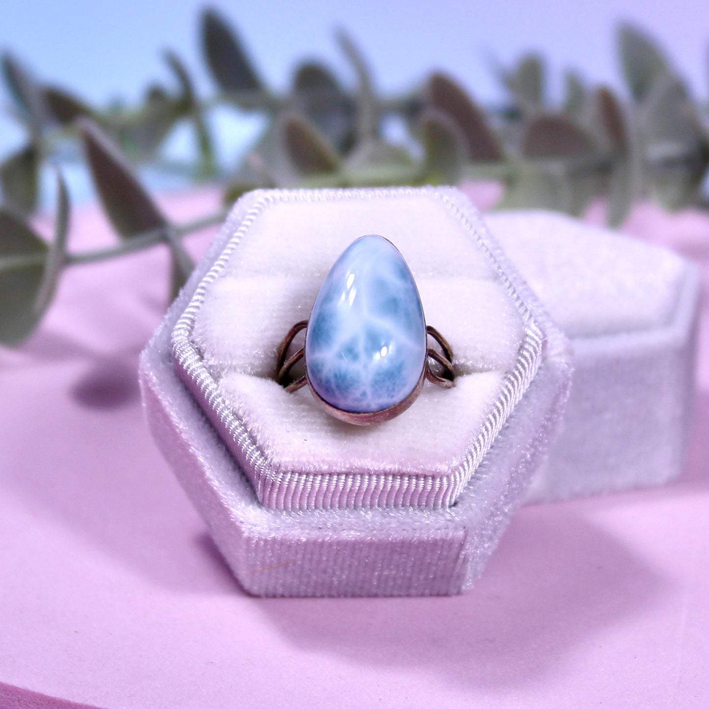 Larimar ring SIZE 7 1/2