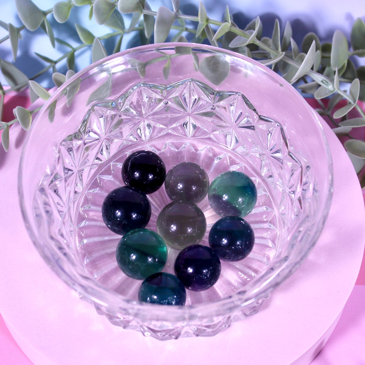 Fluorite mini spheres