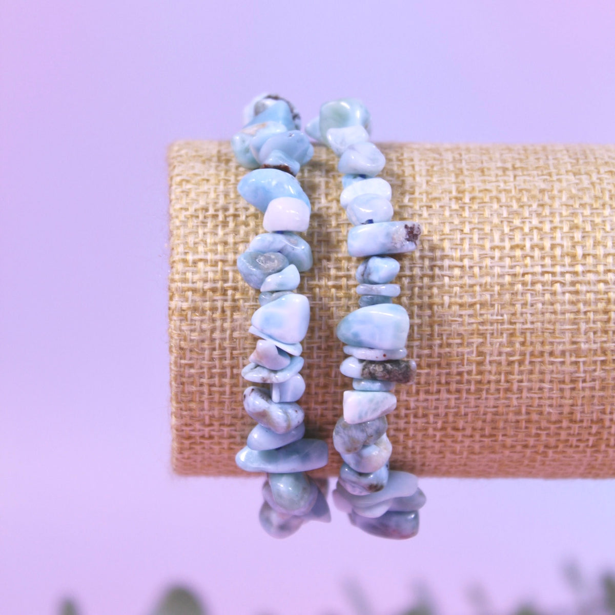 Larimar chip bracelets