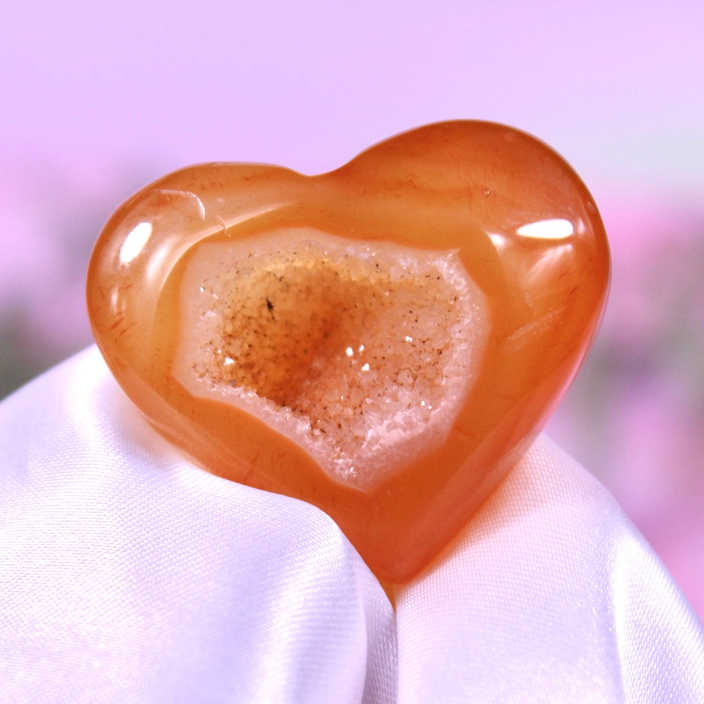 Druzy carnelian heart | choose your own