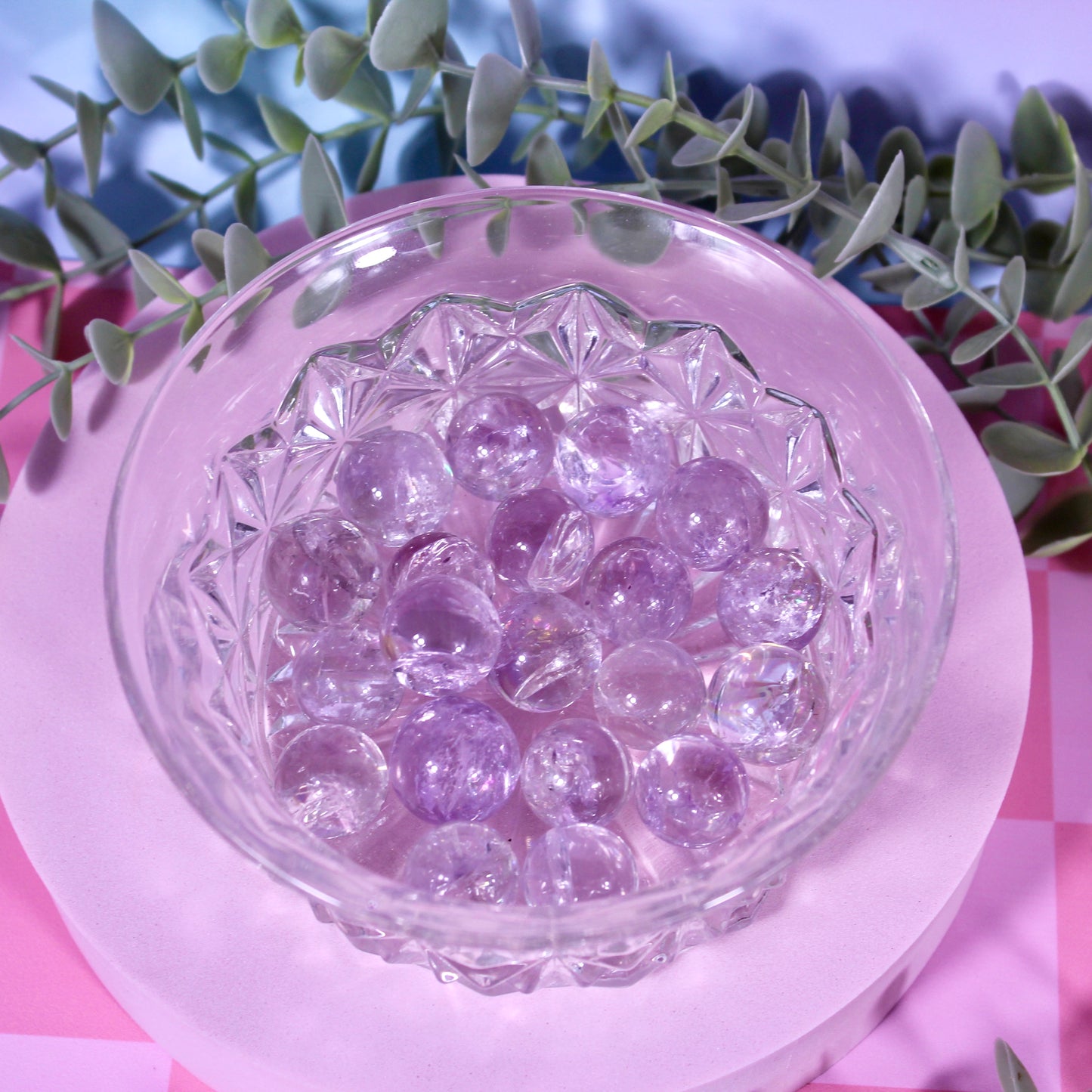Amethyst mini spheres