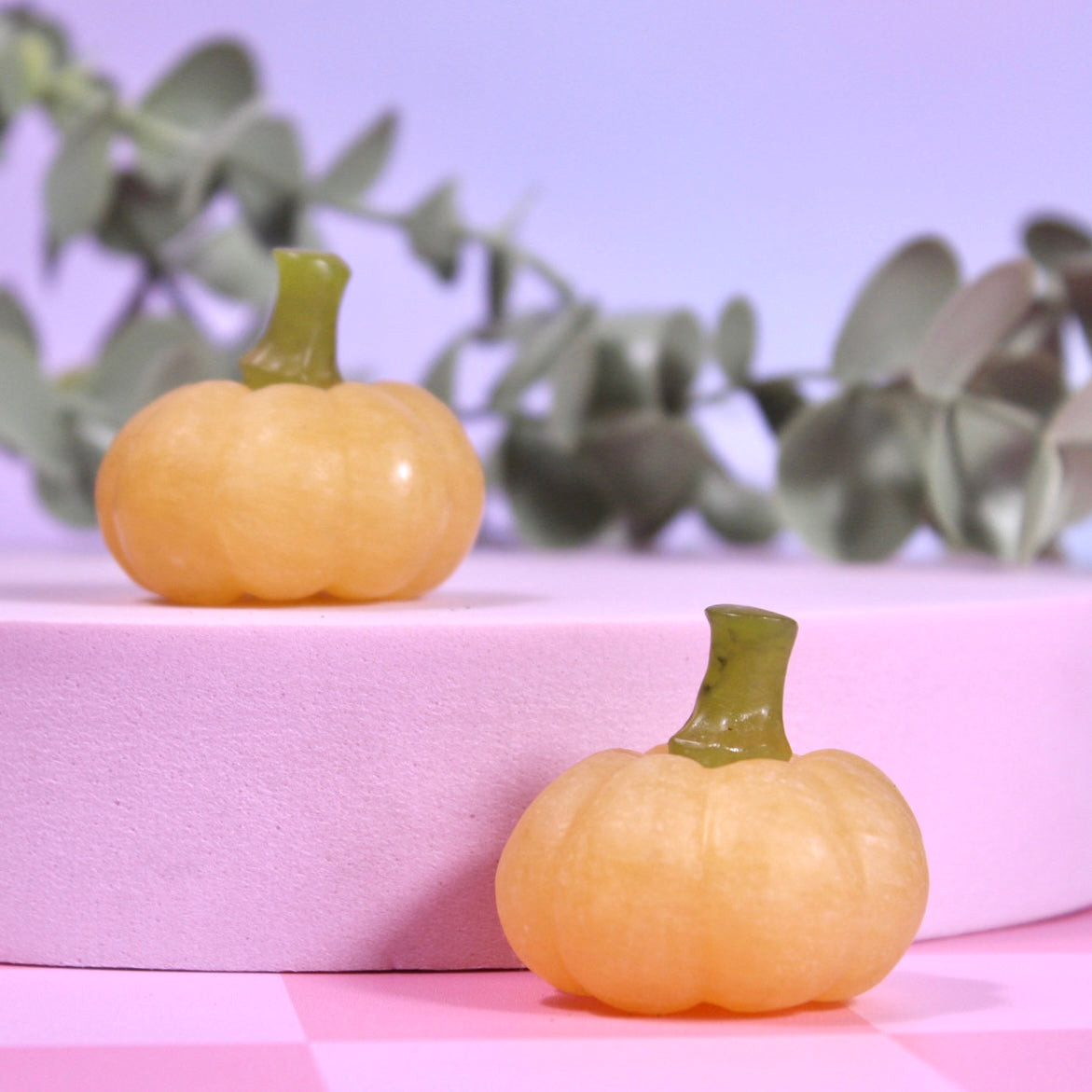 Orange calcite x serpentine pumpkins