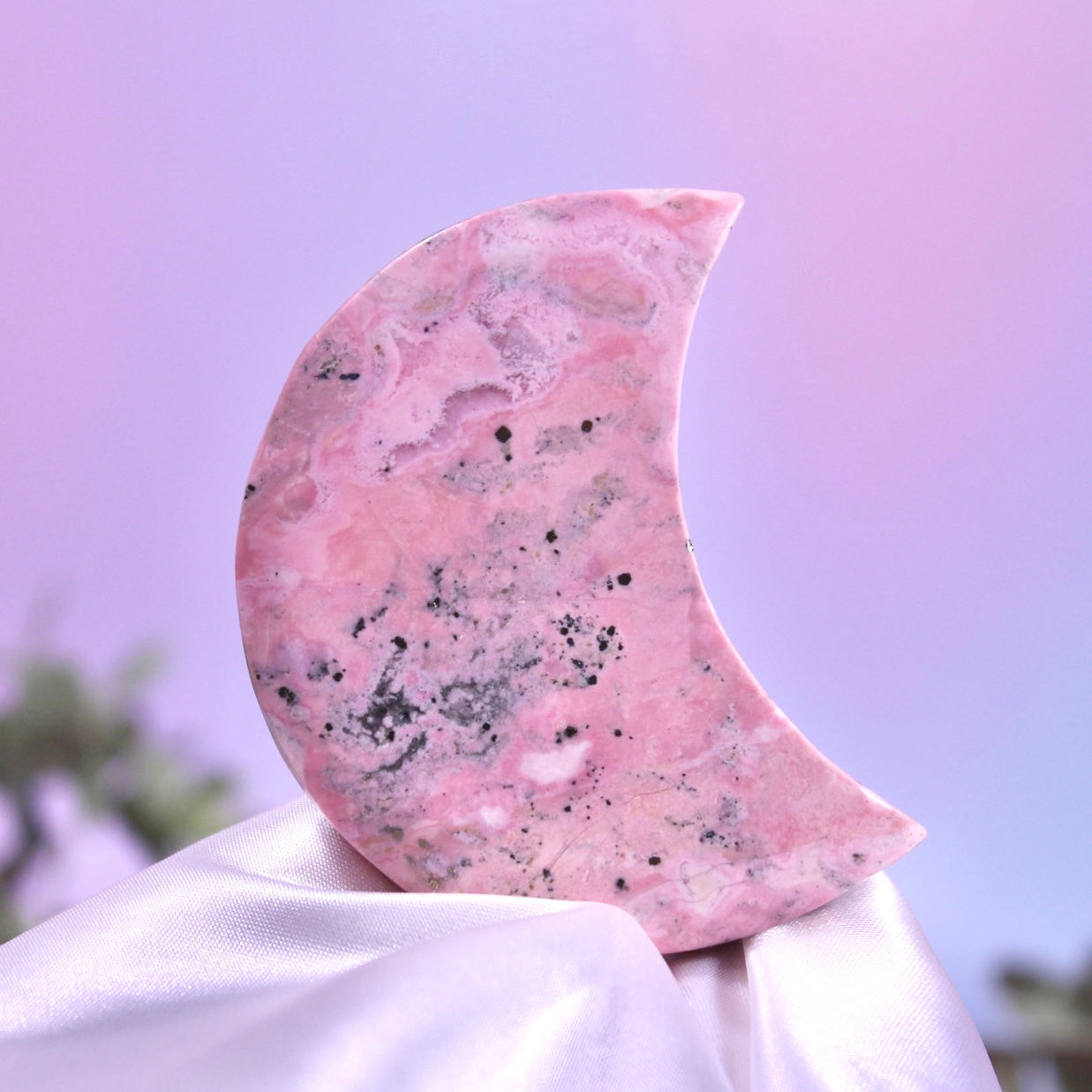 Peruvian Rhodonite moon
