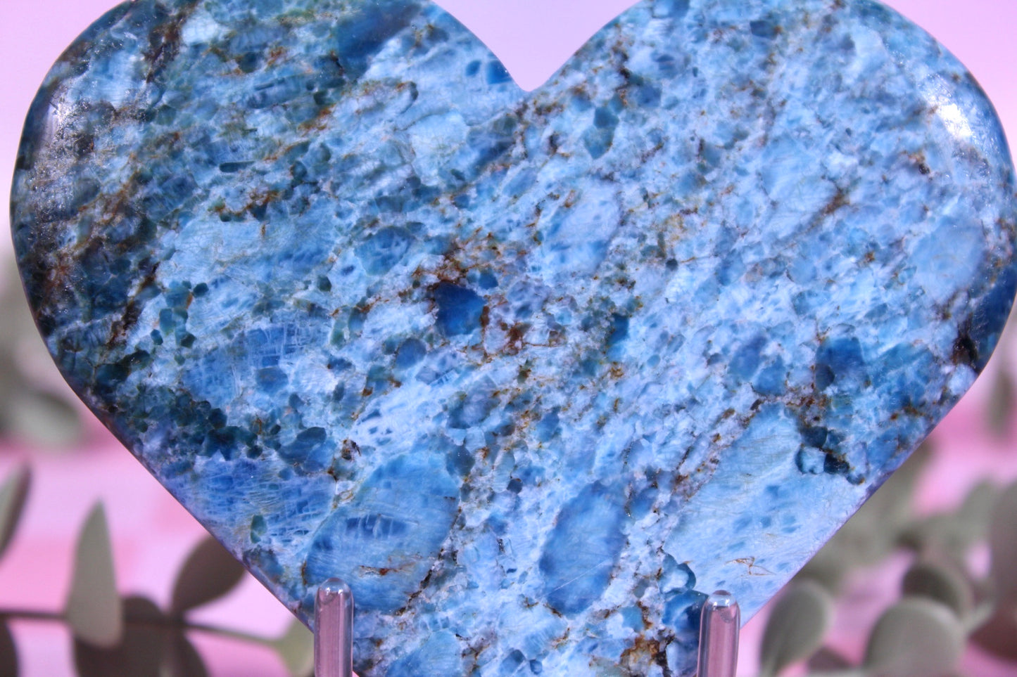 Blue apatite heart