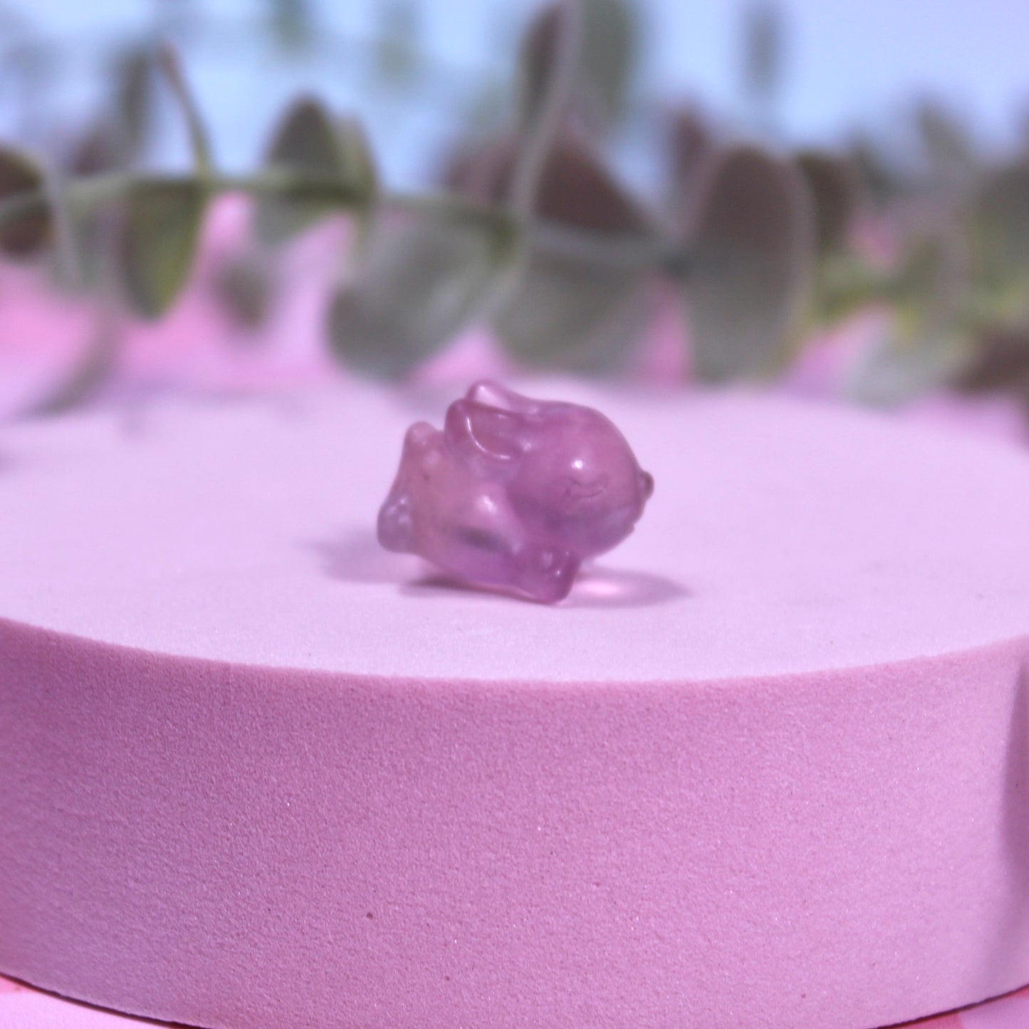 Mini fluorite running bunny