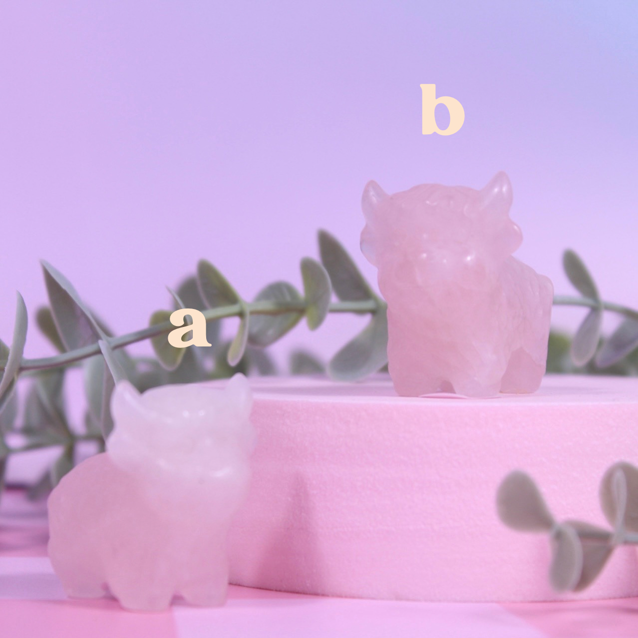 Rose quartz highland cow | Choose your own | Small