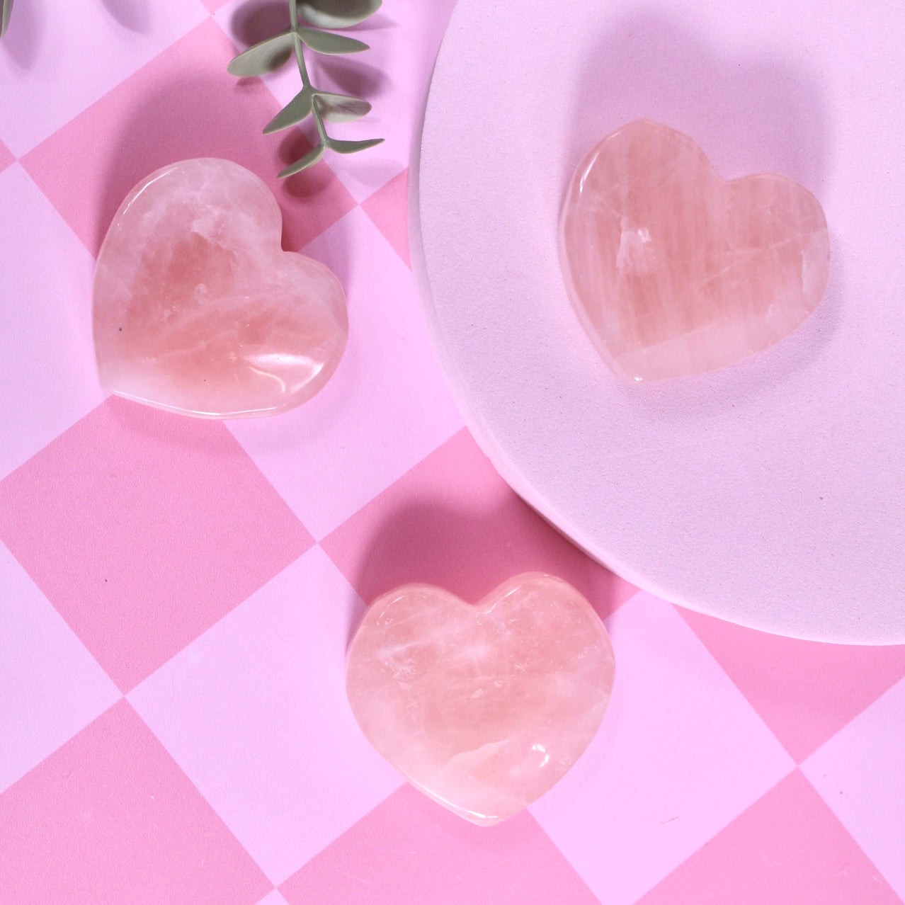 Rose quartz heart bowl