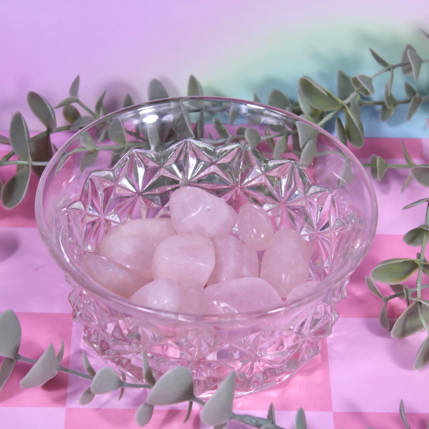 Rose quartz tumbles