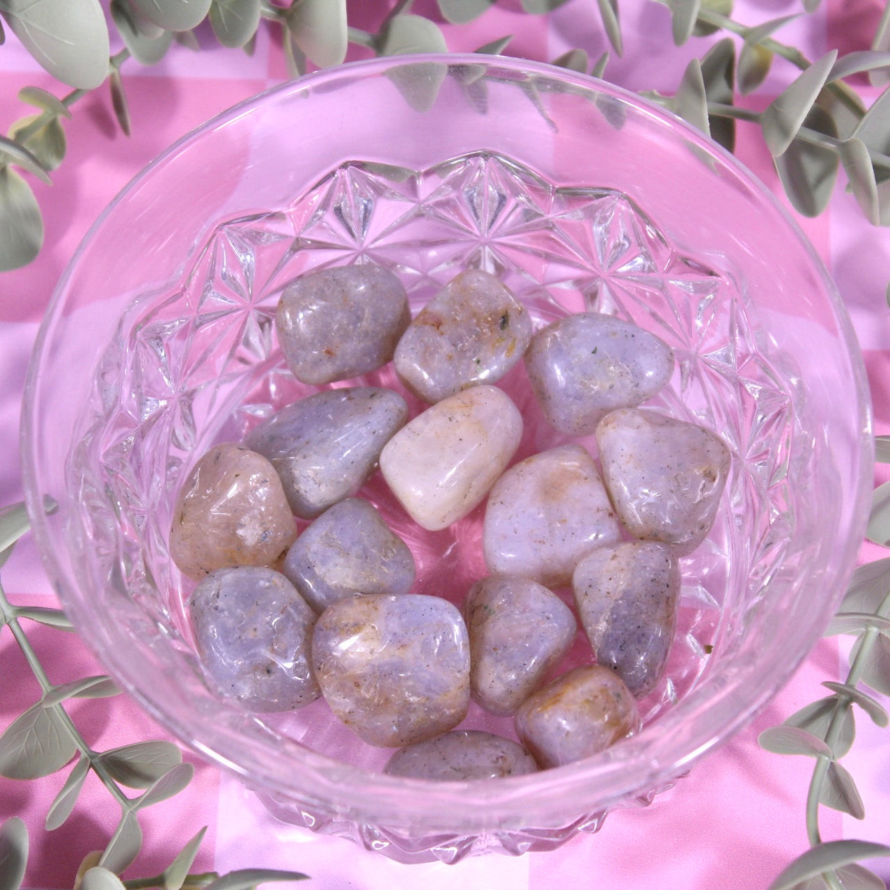 Blue opal tumbles