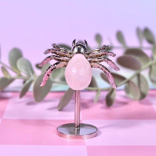Rose quartz spider