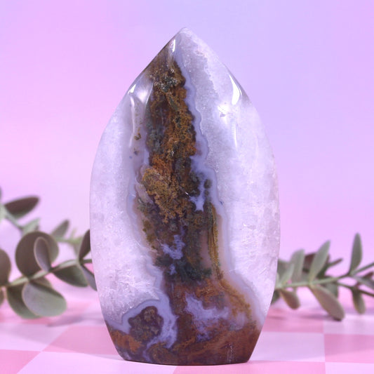 Moss agate freeform