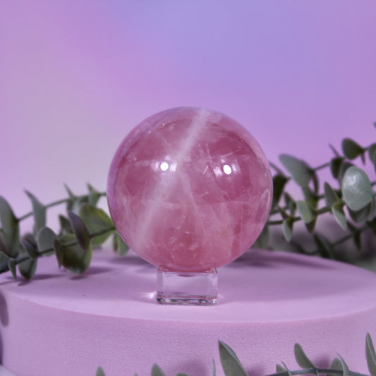 Rose quartz sphere