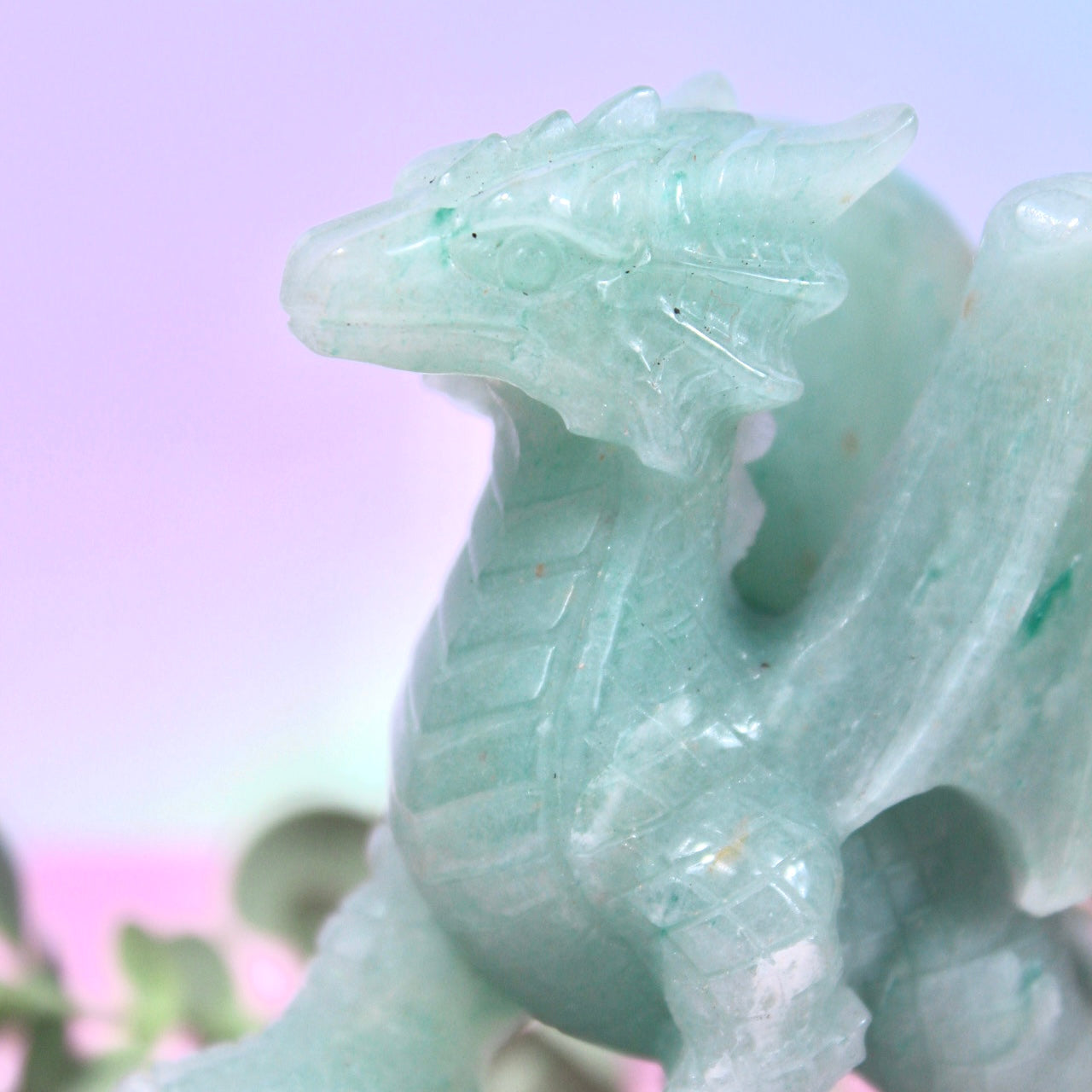 Green aventurine dragon