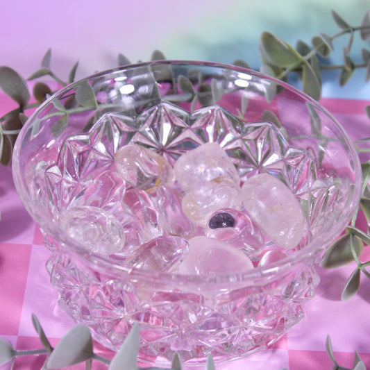 Clear quartz tumbles