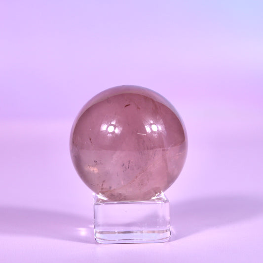 Star rose quartz sphere