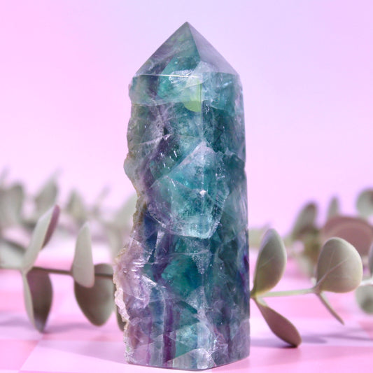 Fluorite raw edge tower