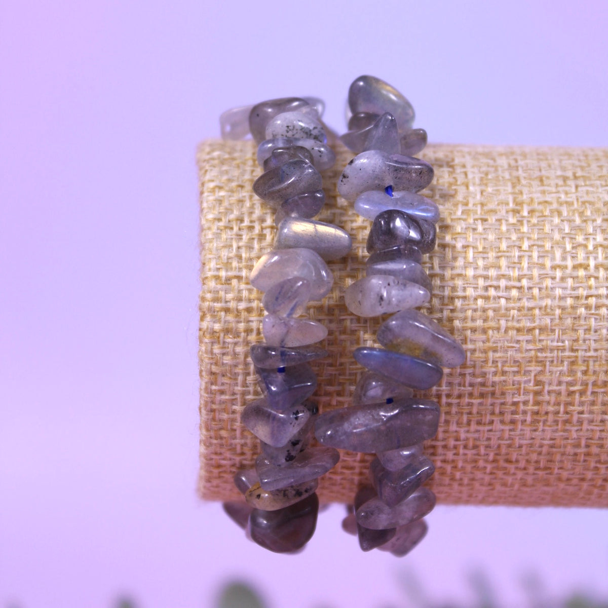 Labradorite chip bracelet