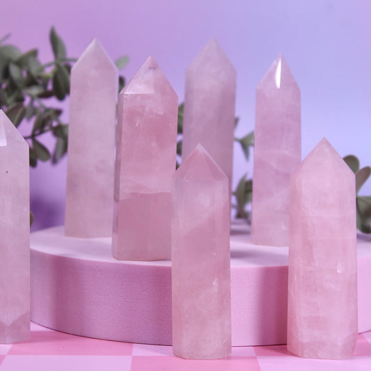 Rose quartz towers