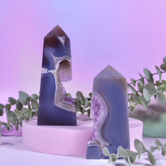 Amethyst x agate towers