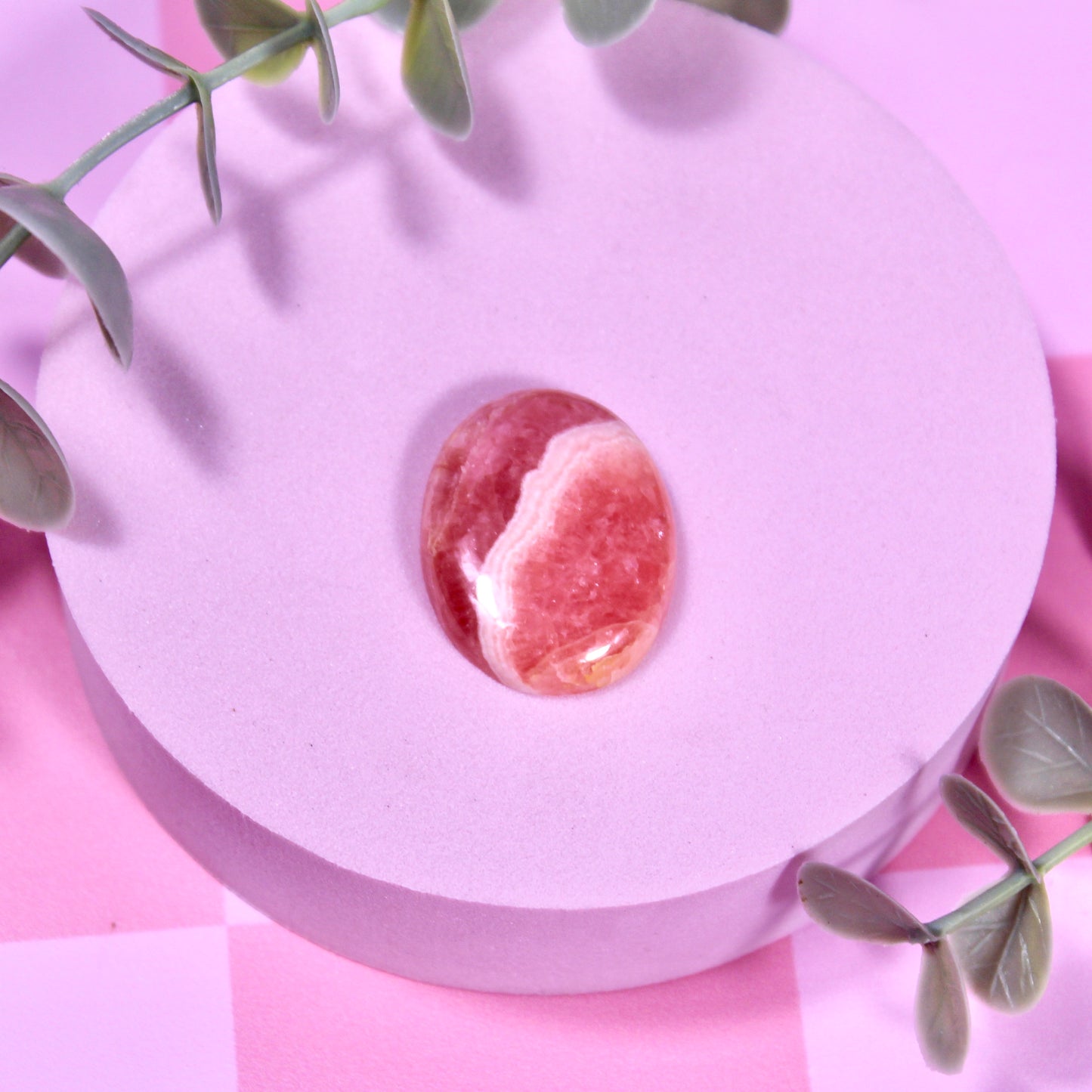 Large rhodochrosite cab
