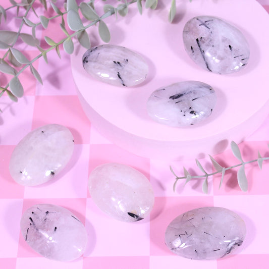 Tourmalinated quartz palmstone | choose your own