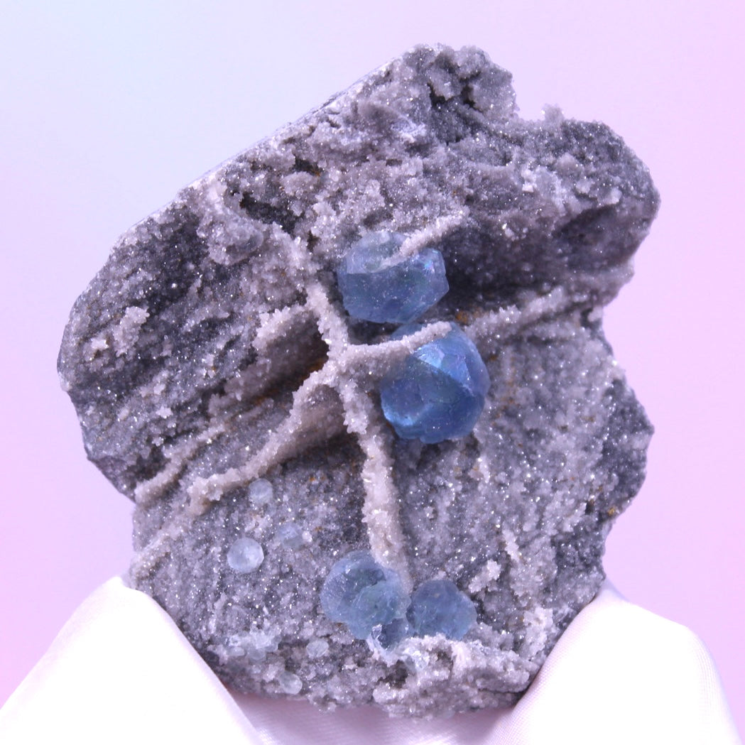 Blue fluorite x sphalerite specimen #56