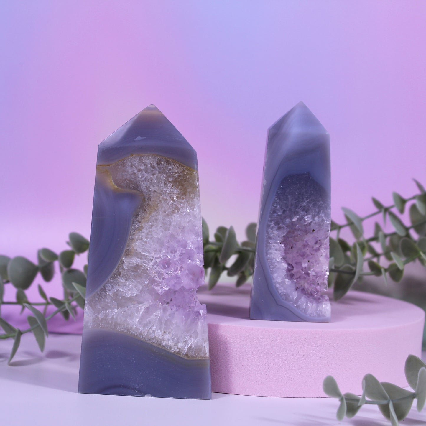 Amethyst x agate towers