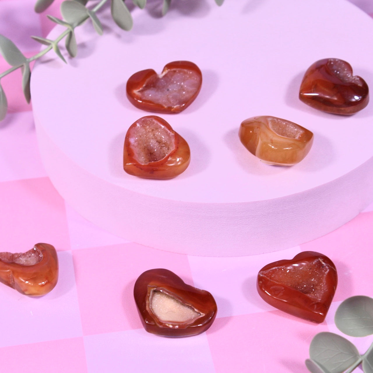Druzy carnelian heart | choose your own