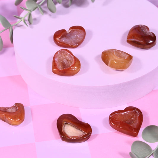Druzy carnelian heart | choose your own