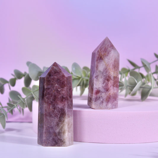 Lavender rose quartz towers