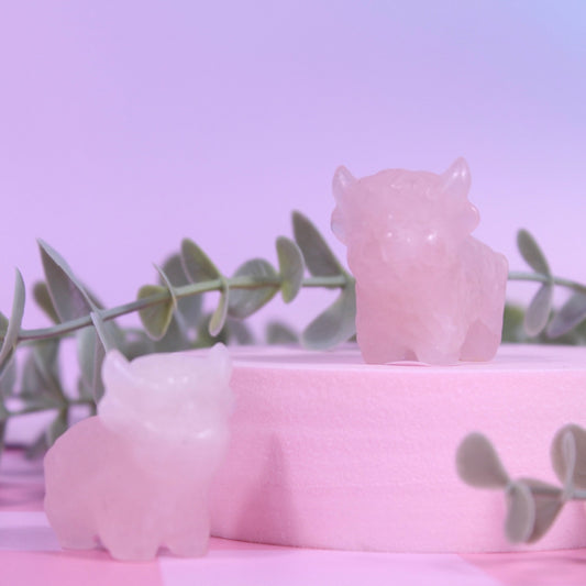 Rose quartz highland cow | Choose your own | Small